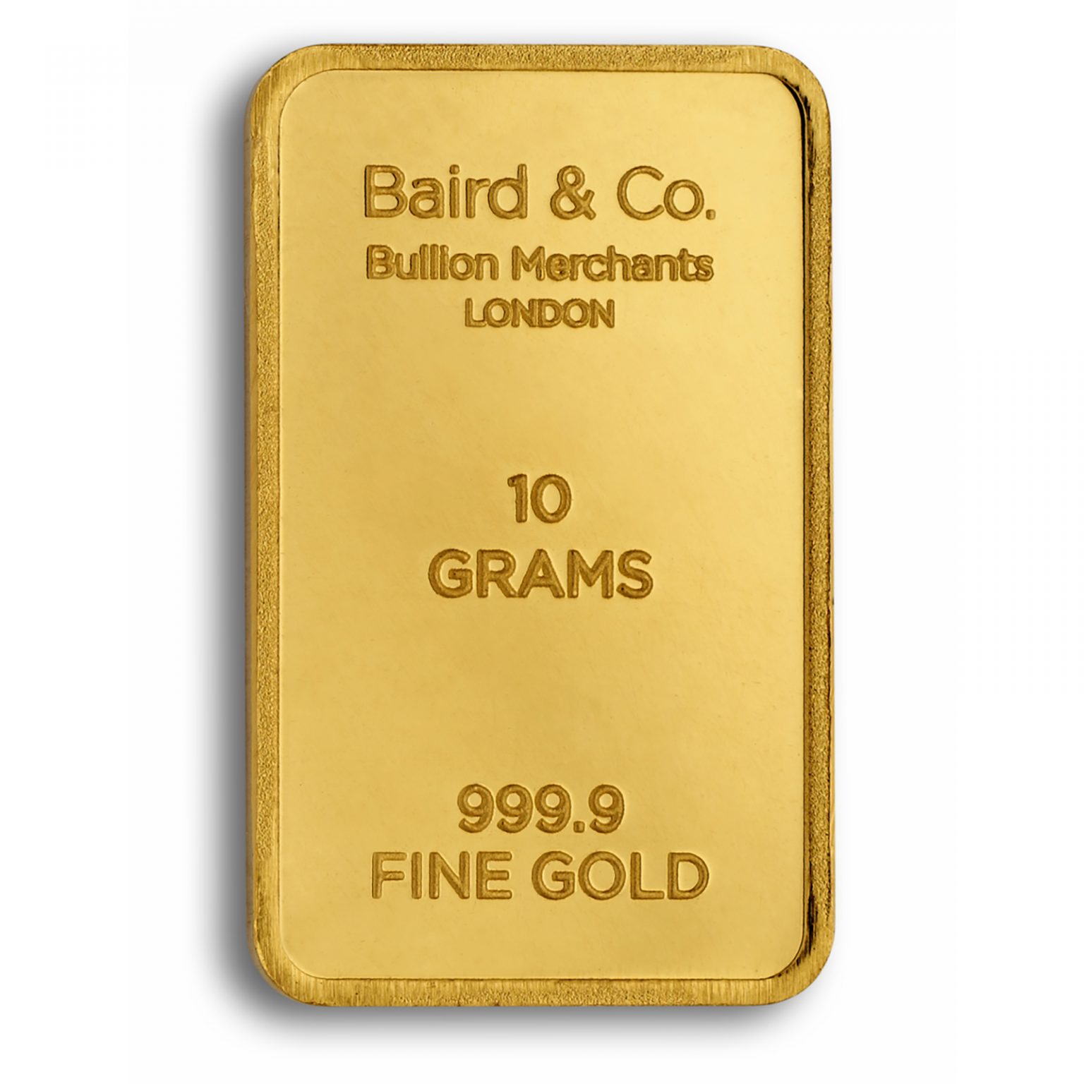 Baird & Co 10 Gram Gold Minted Bar - Bulish Gold